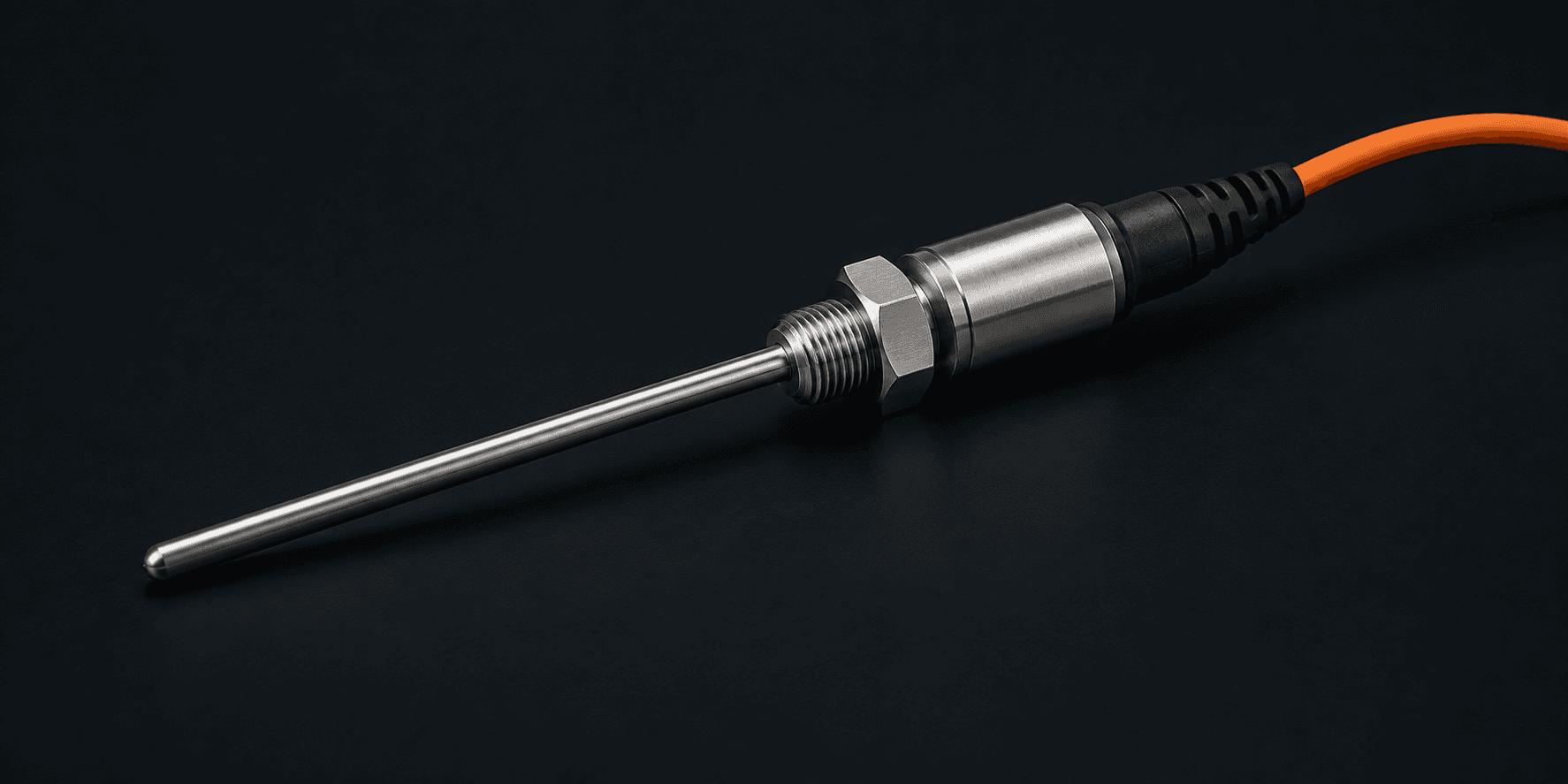 Industrial temperature probe for process equipment